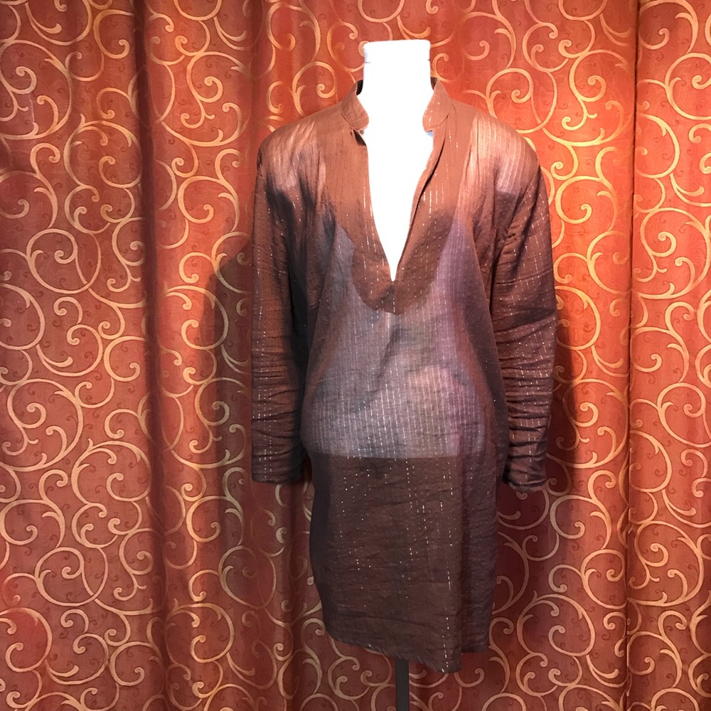 Finest brown gauze top lame’ gold thread thread